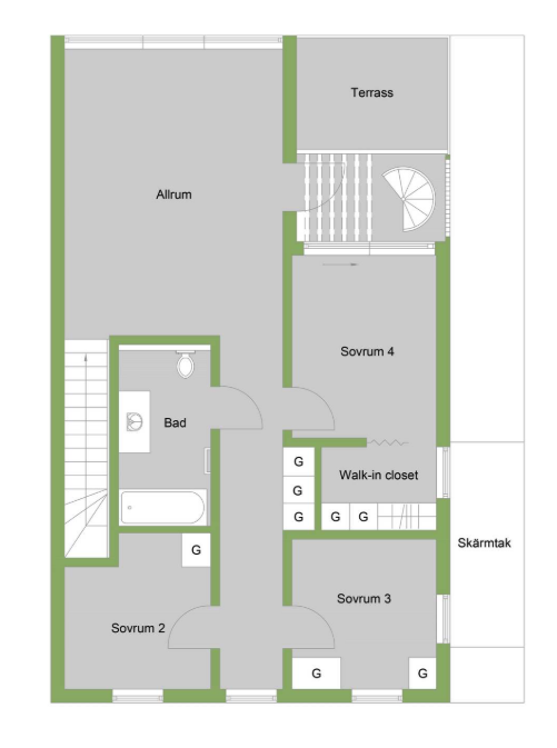 Planlösning från Ripvingevägen 5, Till salu i Strömma, Värmdö
