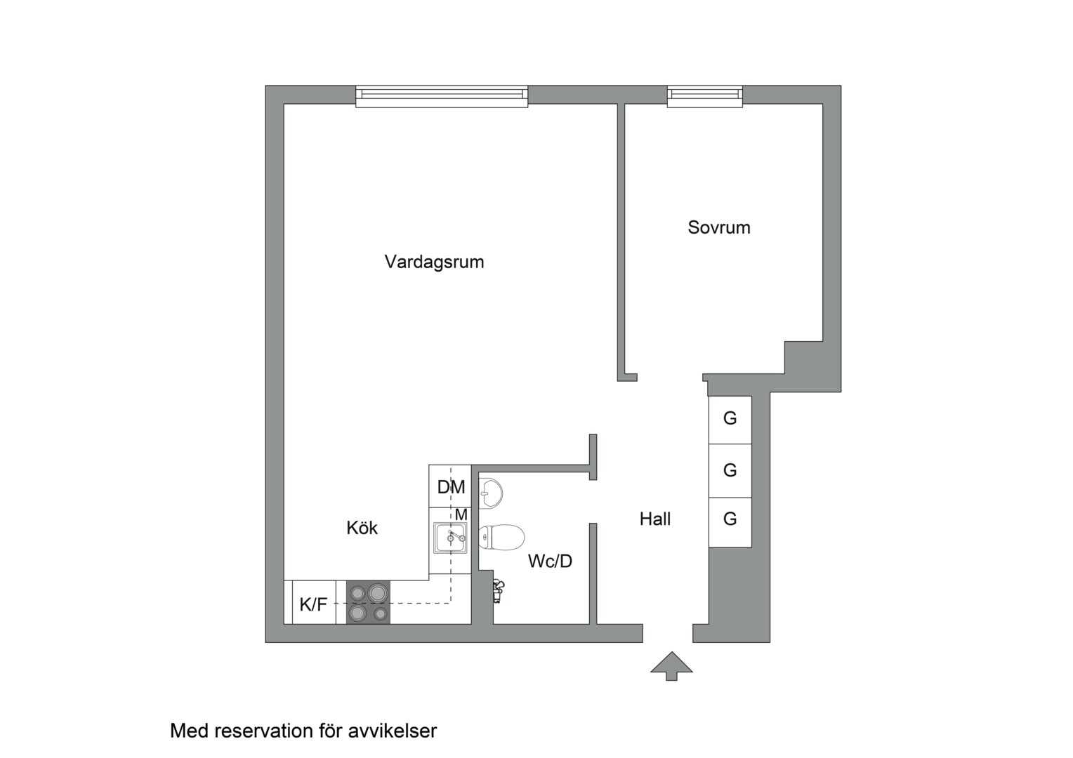 Planlösning från Bergsgatan 16A, Kommande i Centrala Sundbyberg, Sundbyberg