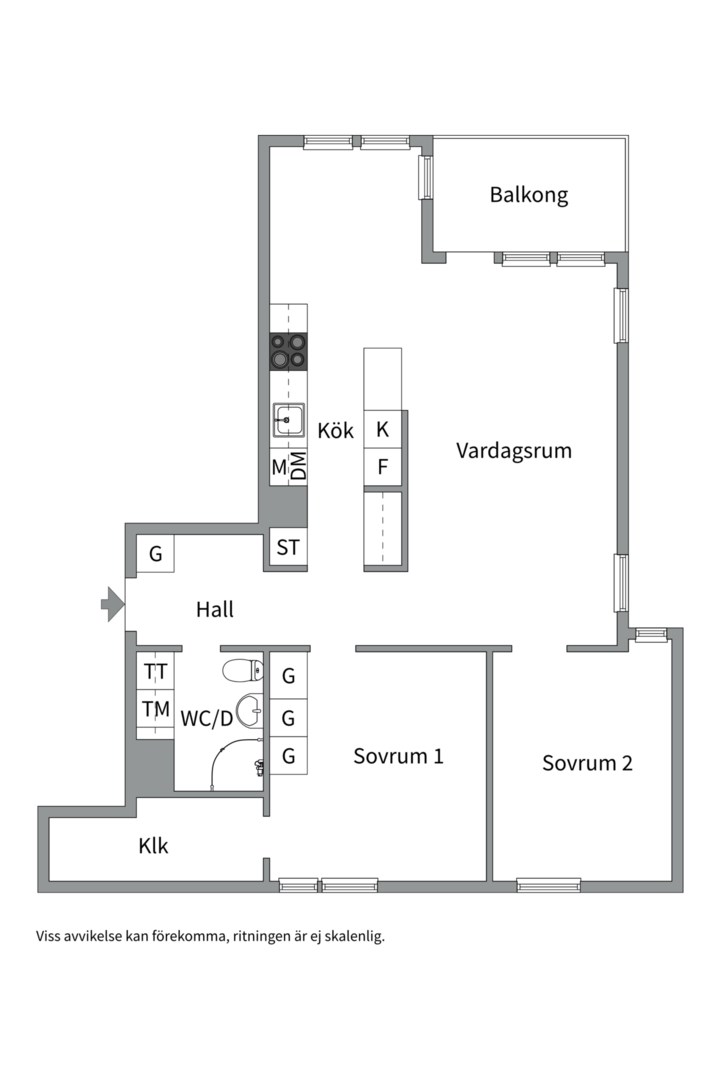 Planlösning från Honnörsgatan 23, Till salu i Solna - Järvastaden, Solna