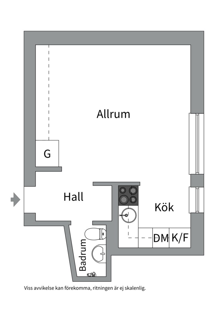 Planlösning från Sankt Göransgatan 153, Till salu i Kungsholmen - Stadshagen, Stockholm