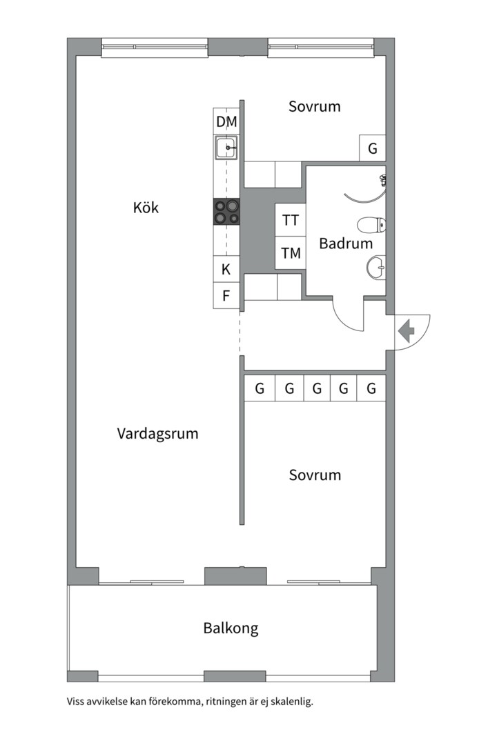 Planlösning från Orgelgatan 15, Såld i Kapellgärdet, Uppsala