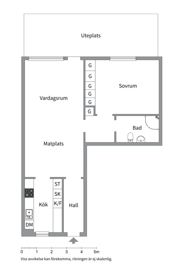 Planlösning från Fänkålsgatan 10, Såld i Årsta, Uppsala