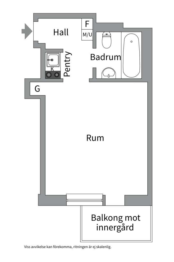 Planlösning från Luthagsesplanaden 9A, Såld i Främre Luthagen, Uppsala
