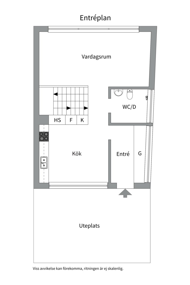 Planlösning från Boo strandväg 1F, Kommande i Eriksvik, Nacka
