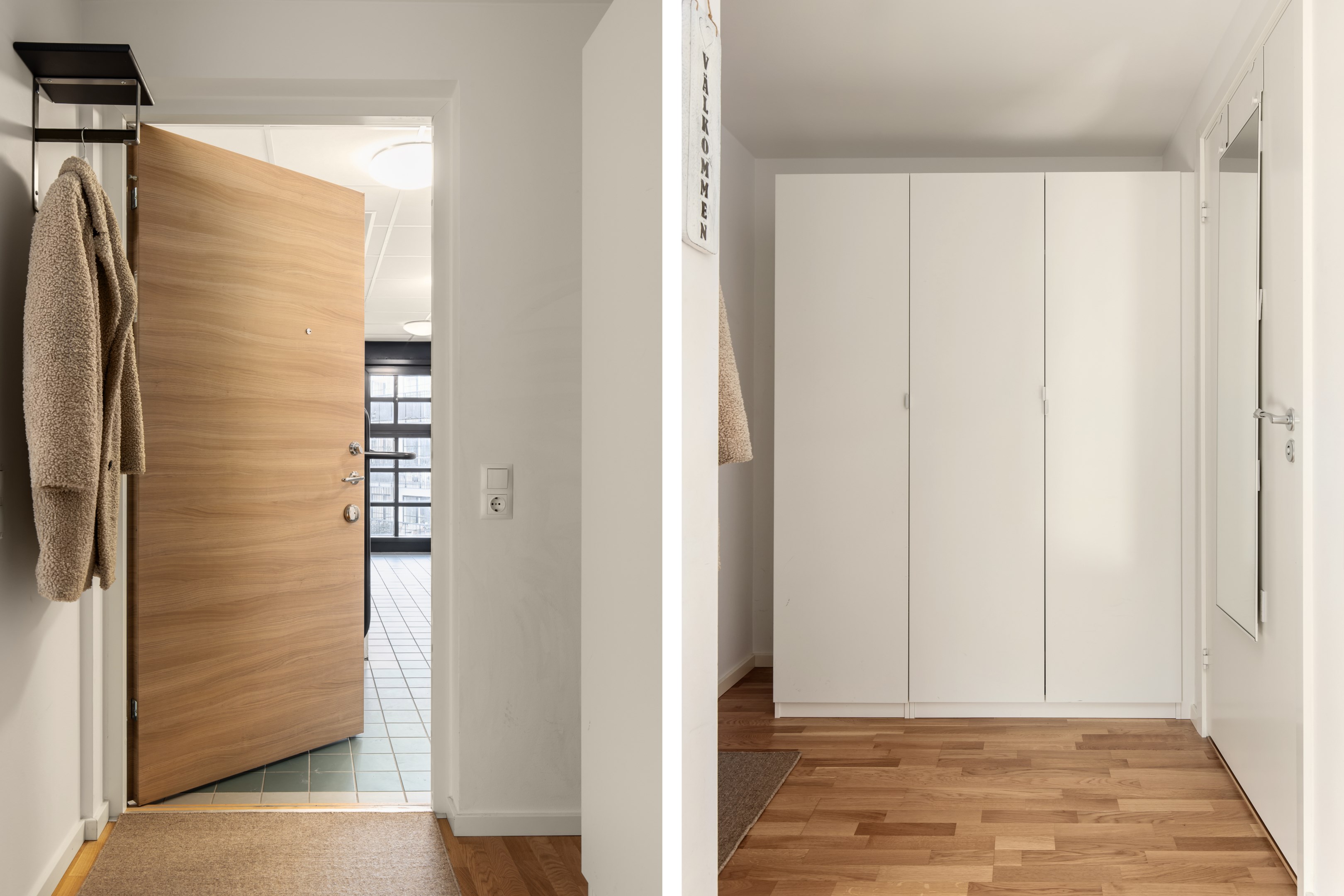 Entréhall med gott om förvaring