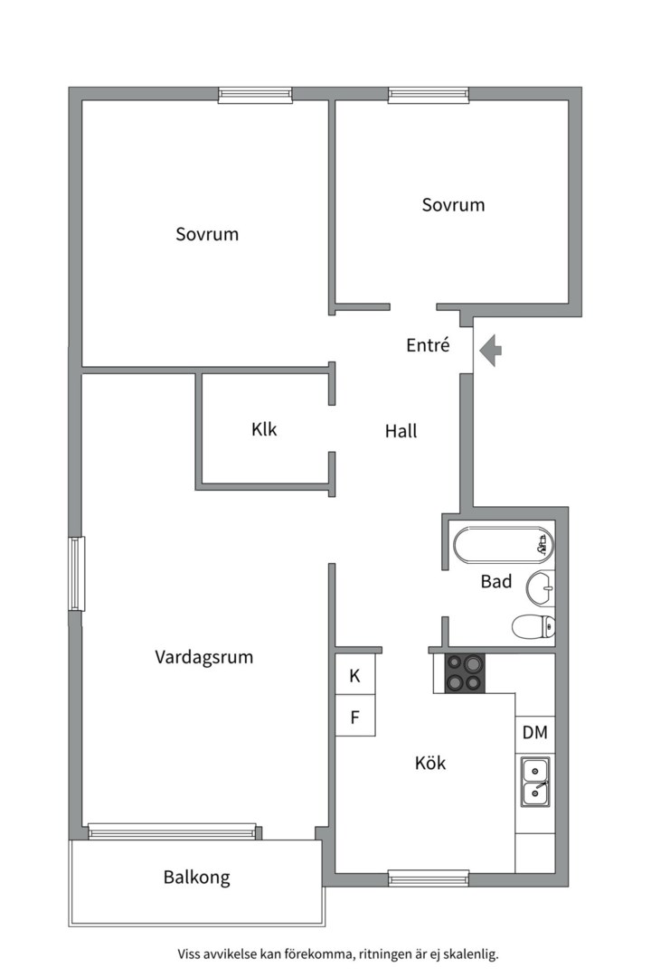 Planlösning från Granitvägen 17 A, Såld i Eriksberg, Uppsala