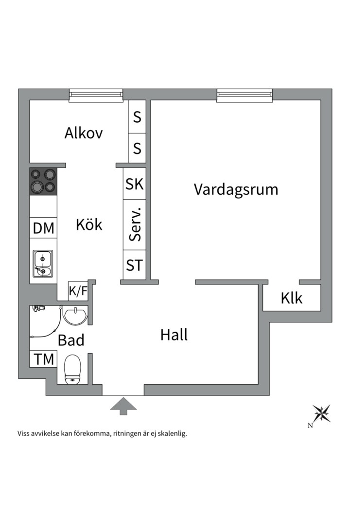 Planlösning från Salagatan 49 A, Till salu i Fålhagen, Uppsala