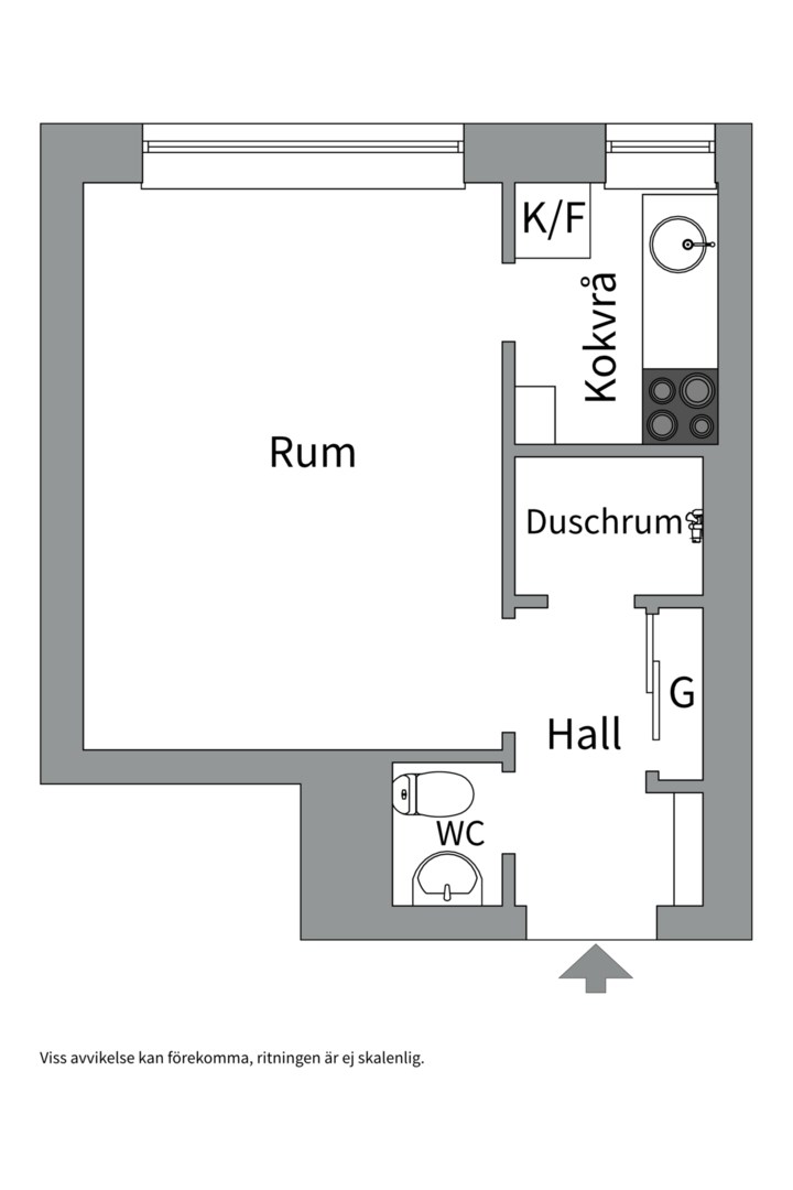 Planlösning från Botvidsgatan 4D, Till salu i Höganäs, Uppsala