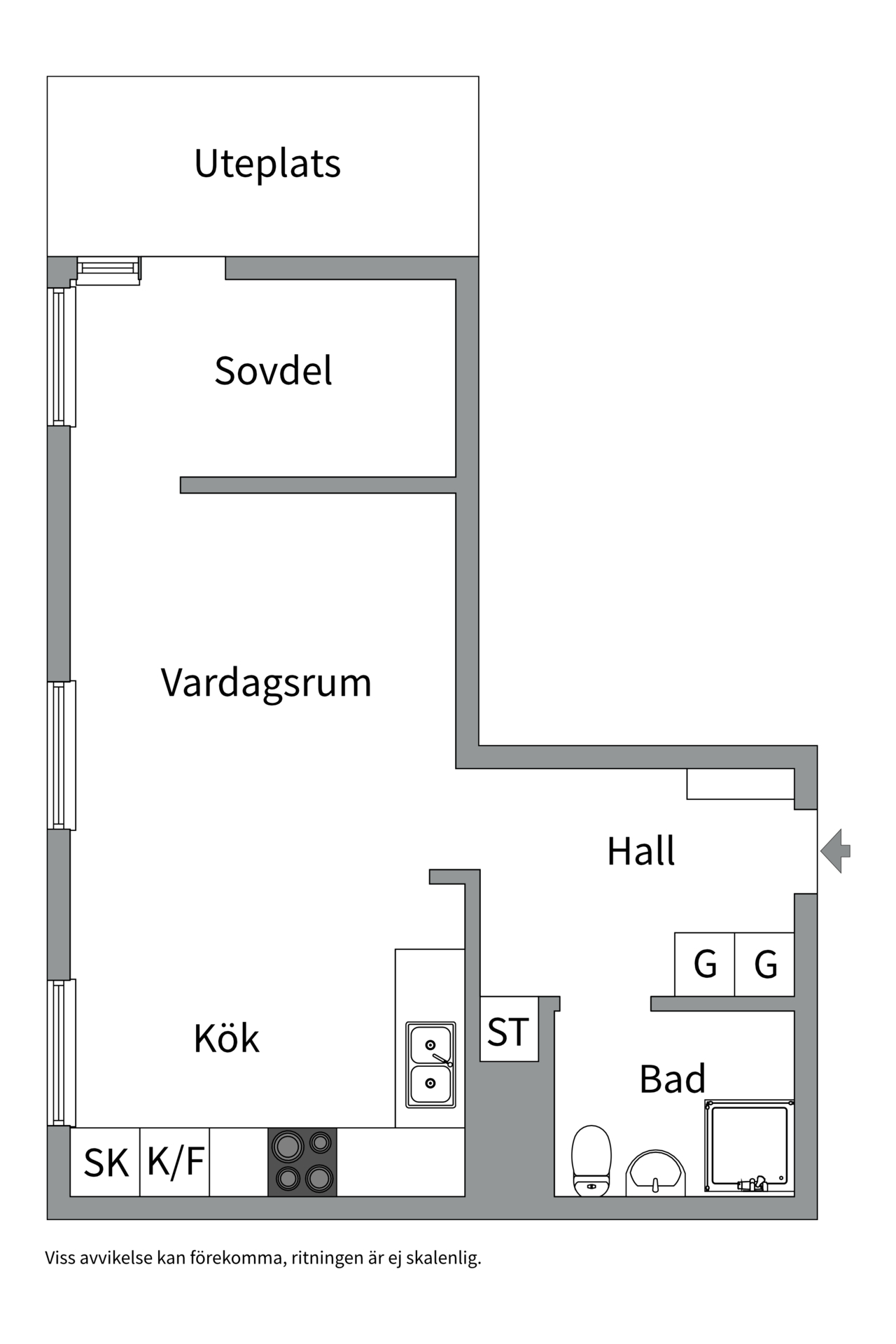 Bostadsbild från Fålhagsleden 101, Kommande i Årsta, Uppsala