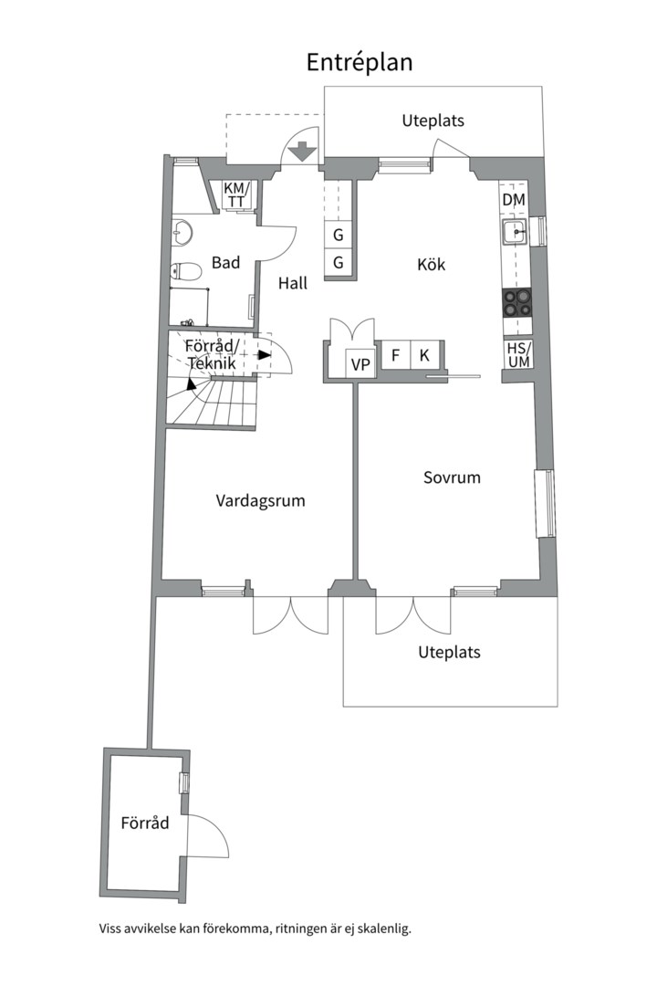 Planlösning från Vitmossvägen 42, Till salu i Lindbacken, Uppsala
