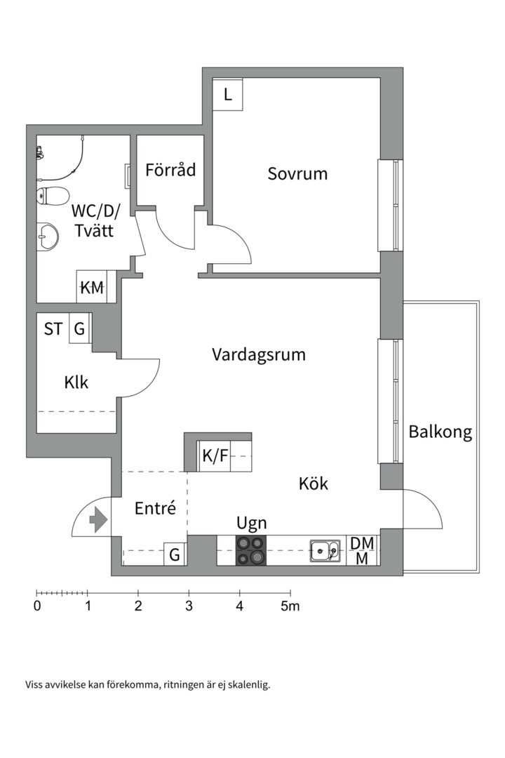 Planlösning från Lydia Wahlströms gata 22, Till salu i Rosendal, Uppsala