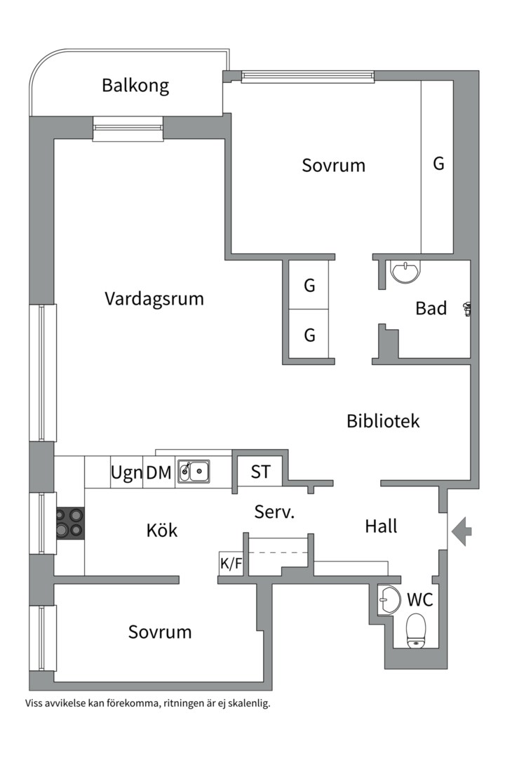 Planlösning från Stagneliusvägen 32, Såld i Kungsholmen - Fredhäll, Stockholm