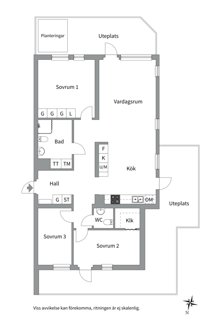 Planlösning från Ursula Printz gata 6, Till salu i Gustavsbergs - Porslinskvarteren, Värmdö