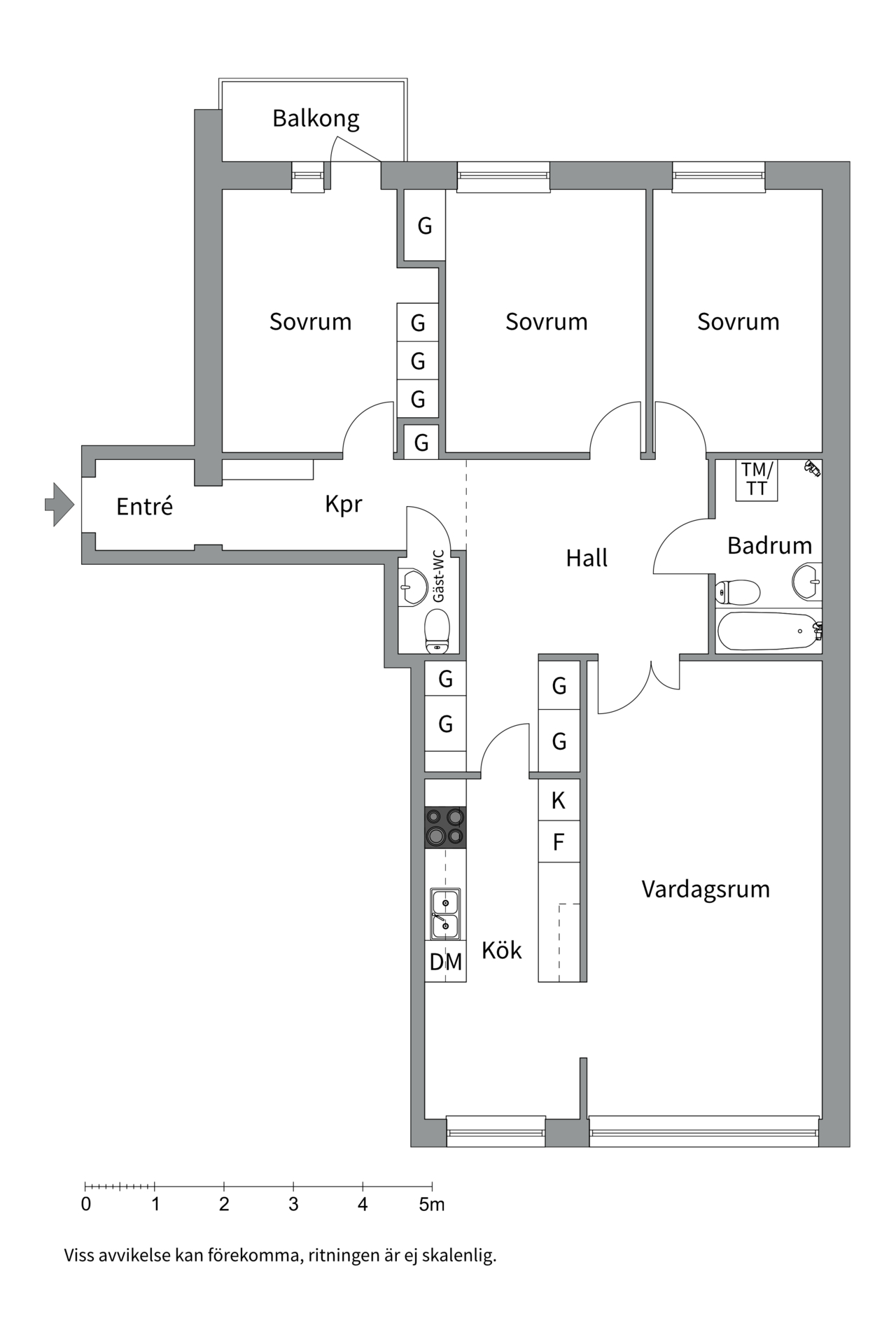 Bostadsbild från Gästrikegatan 10, Kommande i Vasastan, Stockholm