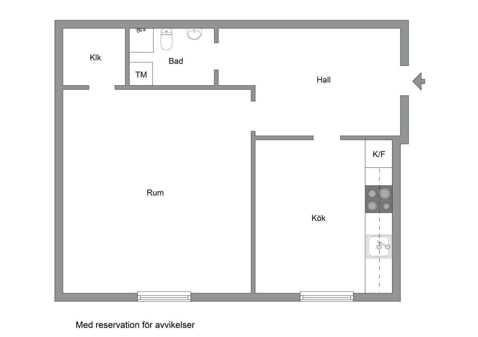 Planlösning från Andersvägen 6, Såld i Haga, Norra, Solna