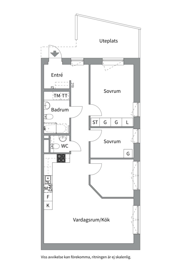 Planlösning från Polcirkelvägen 12, Till salu i Vega, Haninge