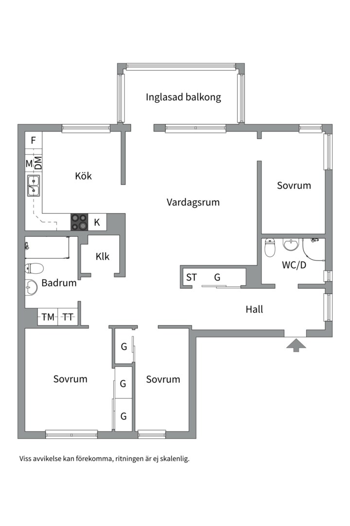 Planlösning från Muningatan 19, Kommande i Kungsängen, Uppsala