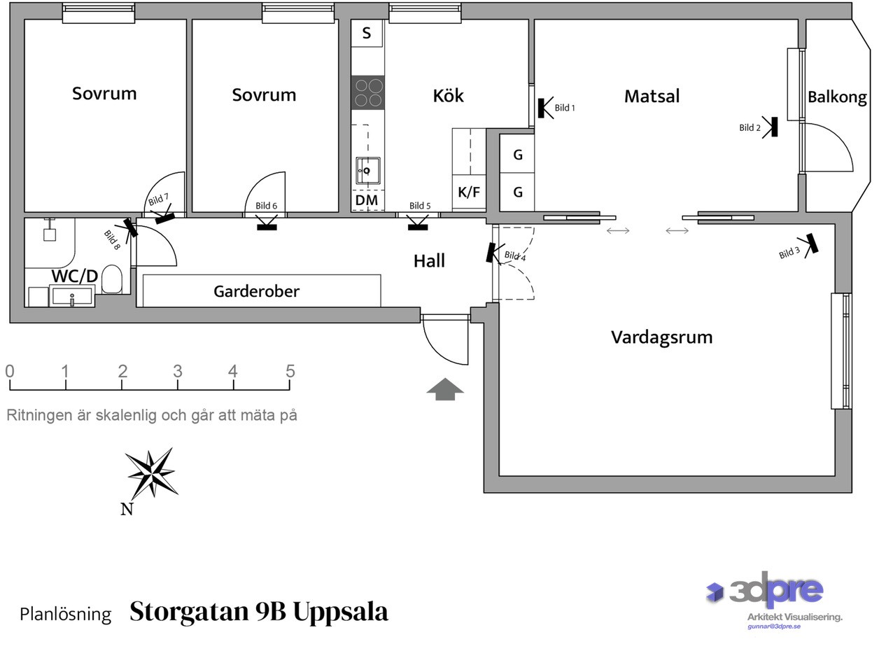 Bostadsbild från Storgatan 9B, Till salu i Höganäs, Uppsala