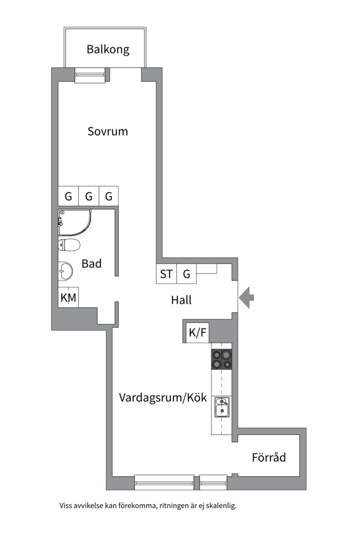 Planlösning från Råbyvägen 72, Till salu i Kapellgärdet, Uppsala