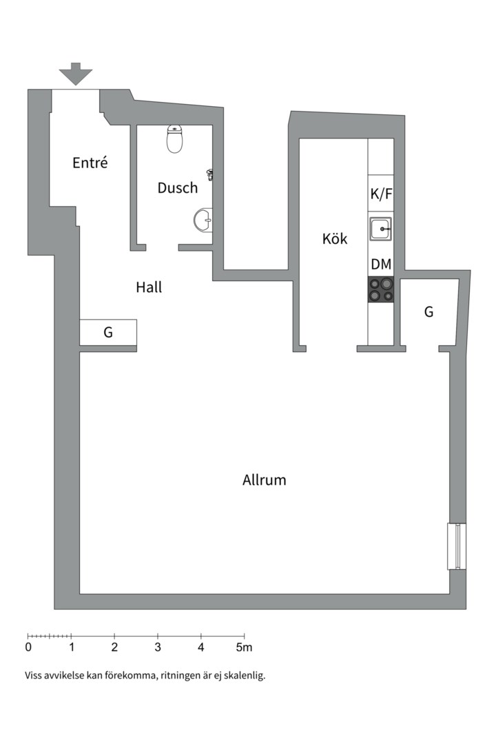 Planlösning från Sankt Eriksgatan 85D, Såld i Vasastan - Birkastan, Stockholm