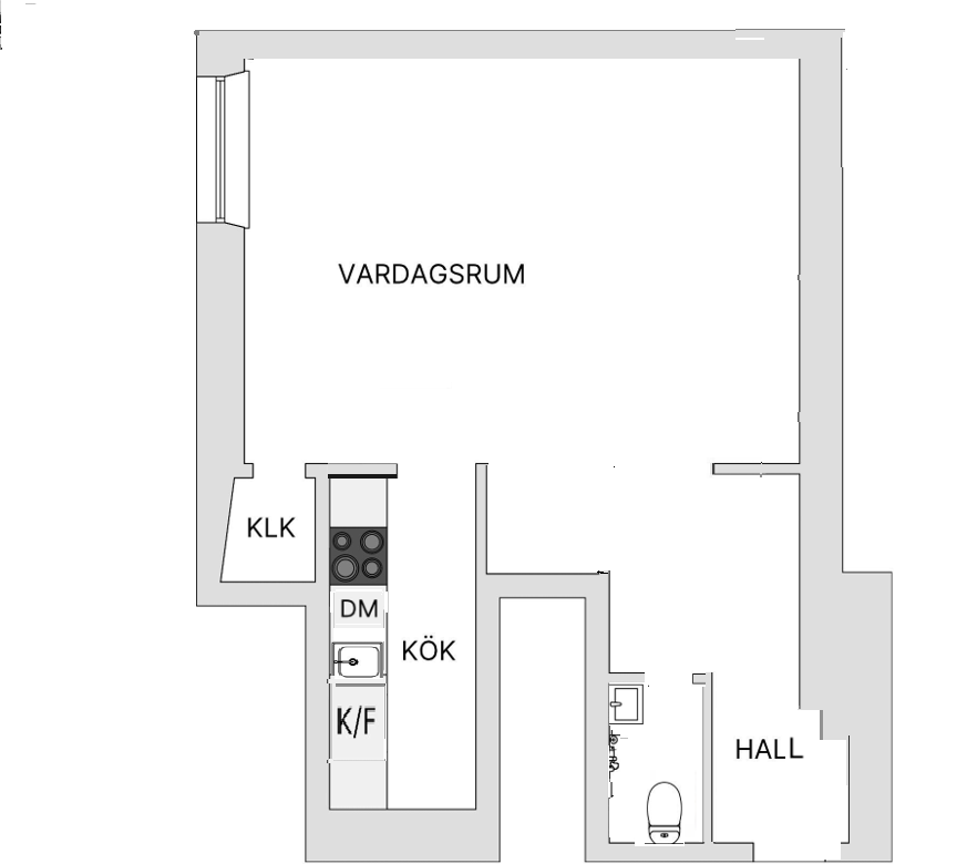 Planlösning från Sankt Eriksgatan 85D, Till salu i Vasastan, Stockholm