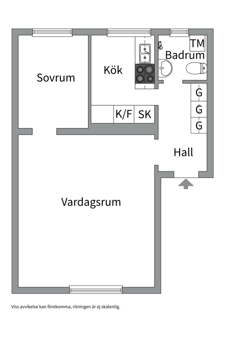 Planlösning från Hökmossevägen 34, Kommande i Hökmossen/Telefonplan, Stockholm