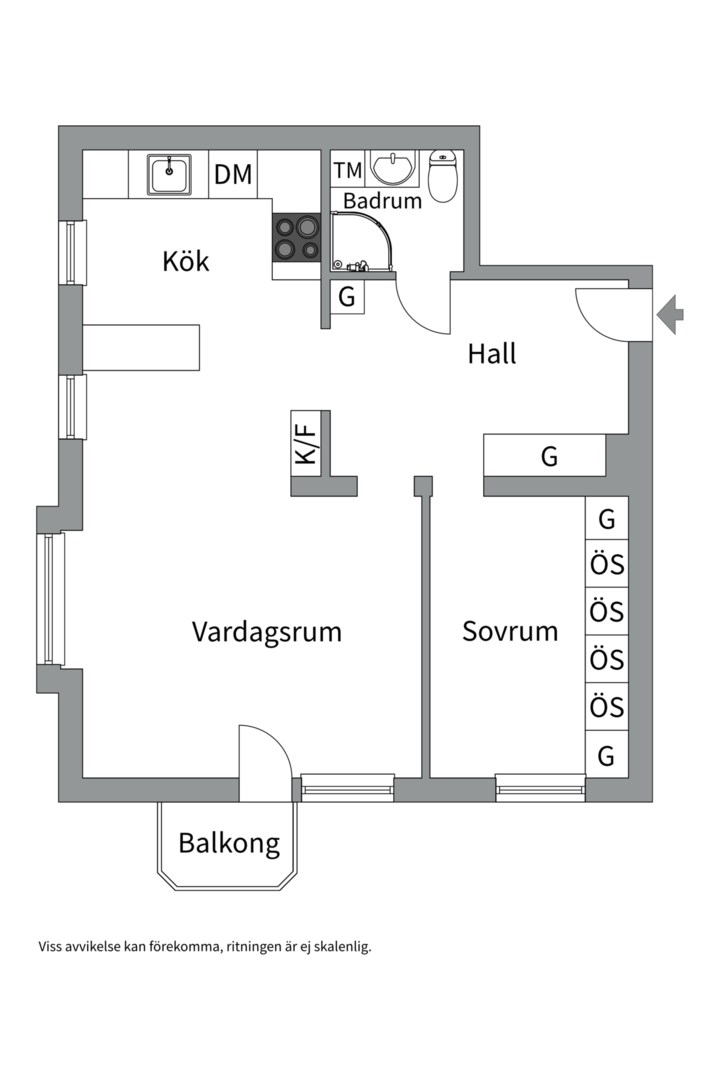 Planlösning från Finntorpsvägen 7, 7tr, Kommande i Finntorp, Nacka