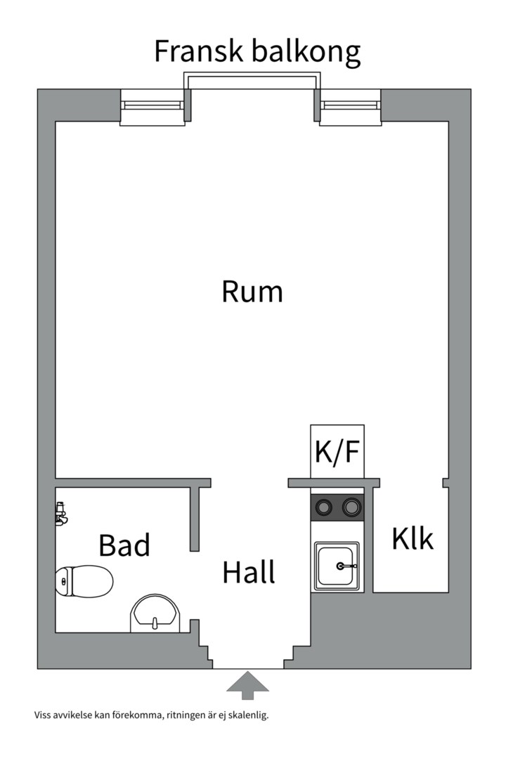 Planlösning från Fålhagsleden 4C, Såld i Fålhagen, Uppsala