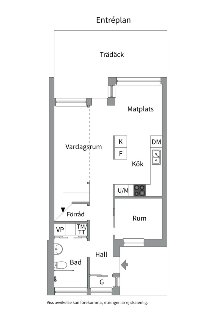 Planlösning från Källbovägen 2L, Till salu i Södra Gottsunda, Uppsala