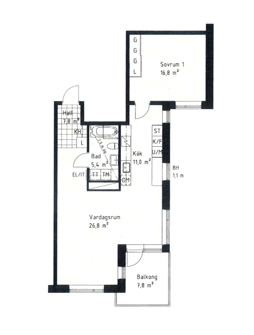 Planlösning från Tollare strand 9, Kommande i Tollare, Nacka