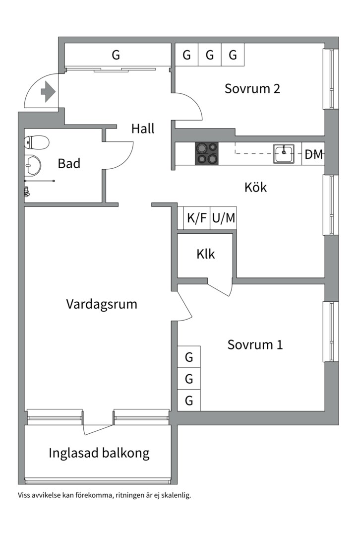 Planlösning från Rekylgatan 4, Kommande i Haga, Västerås