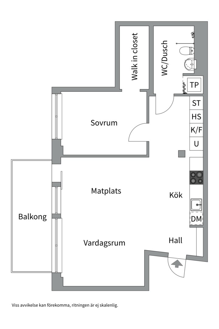 Planlösning från Fabrikörvägen 6, Såld i Nacka Strand, Nacka