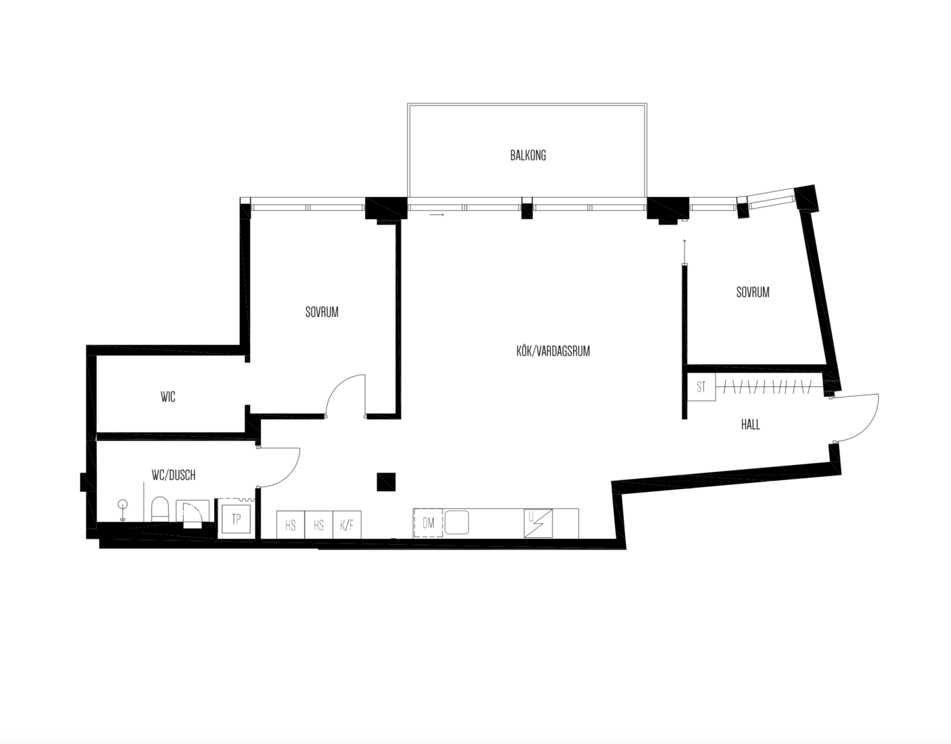 Planlösning från Fabrikörvägen 6, Såld i Nacka Strand, Nacka