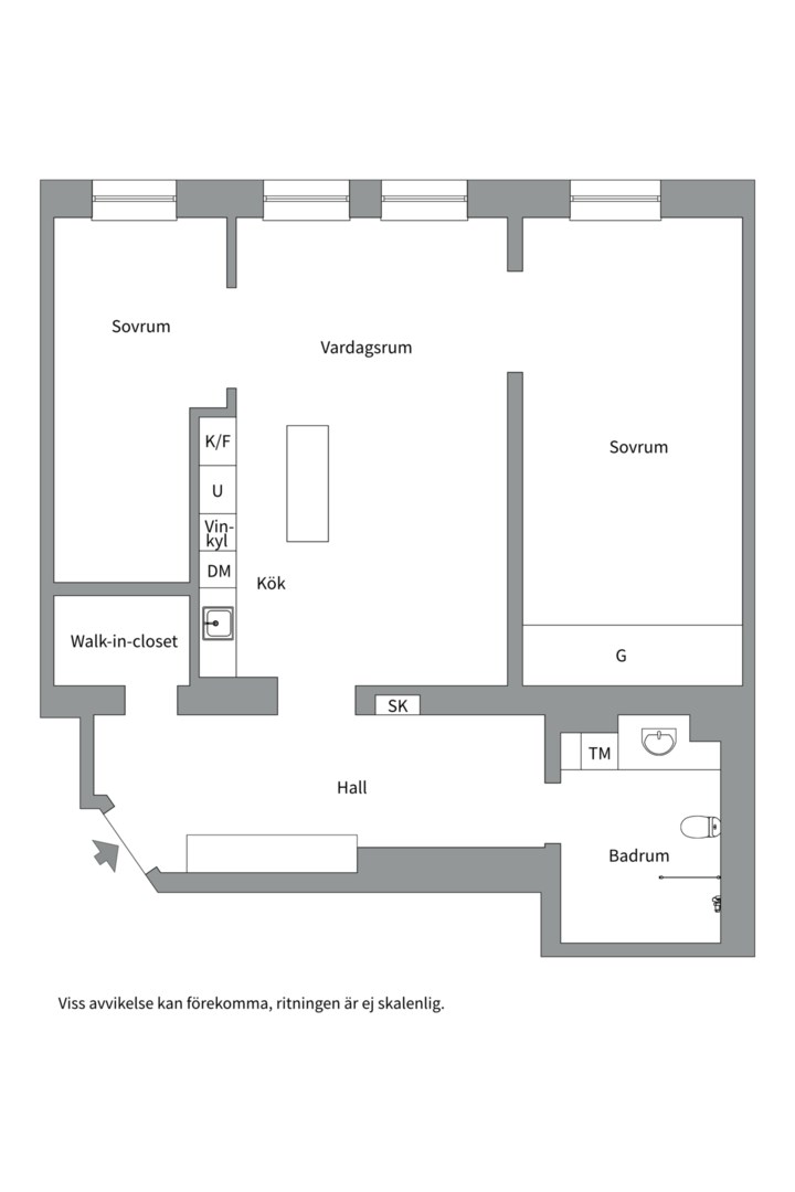 Planlösning från Kungsholmsgatan 20, 2tr, Såld i Kungsholmen - Rådhuset, Stockholm