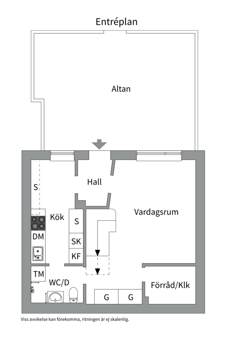 Planlösning från Allévägen 2A, Till salu i Rotebro, Sollentuna