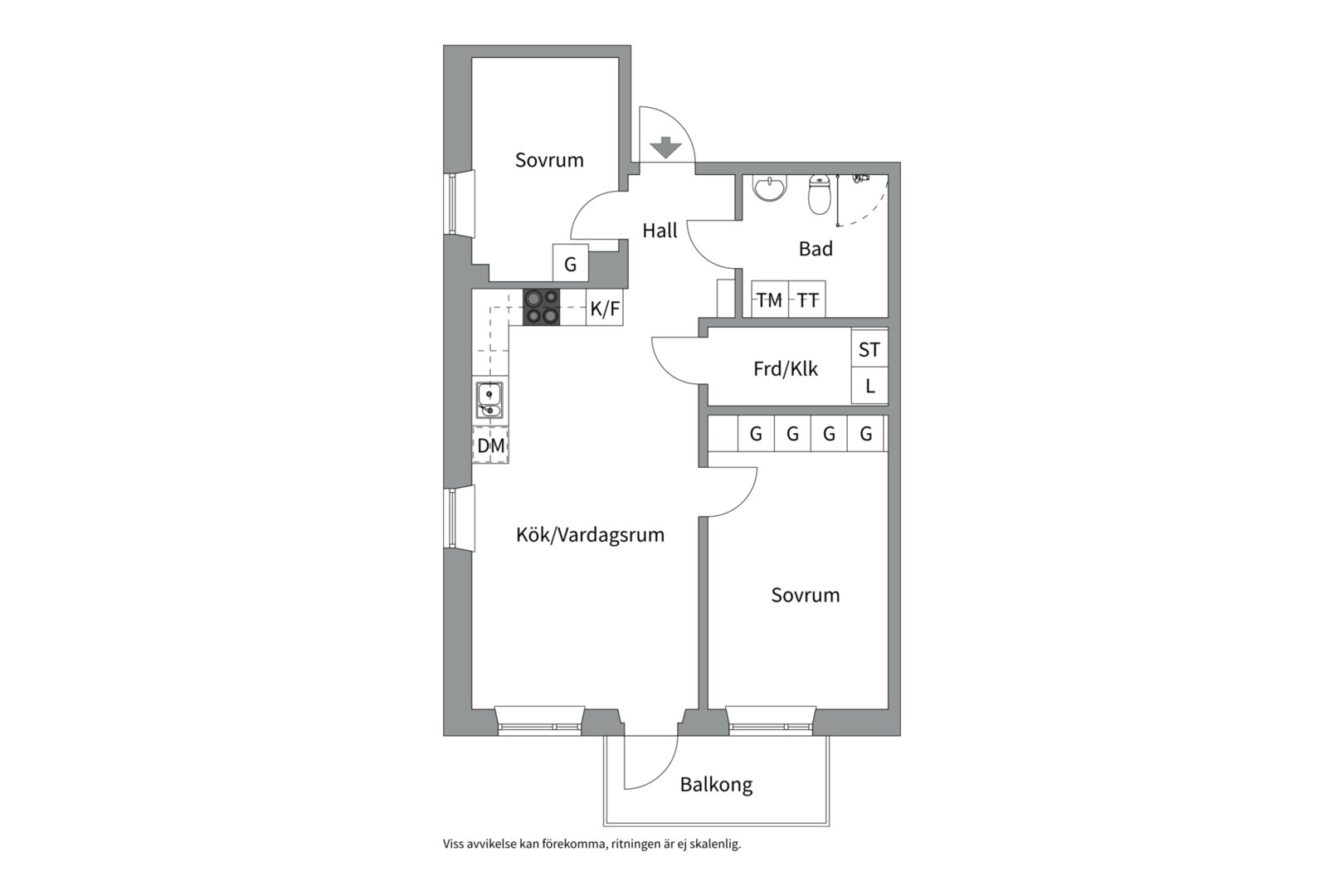 Planlösning från Råbyvägen 41, Kommande i Kapellgärdet, Uppsala