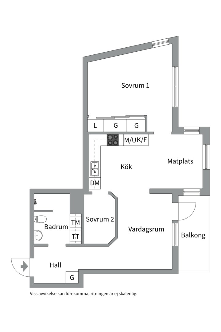 Planlösning från Snickerigatan 10, Såld i Telefonplan, Stockholm