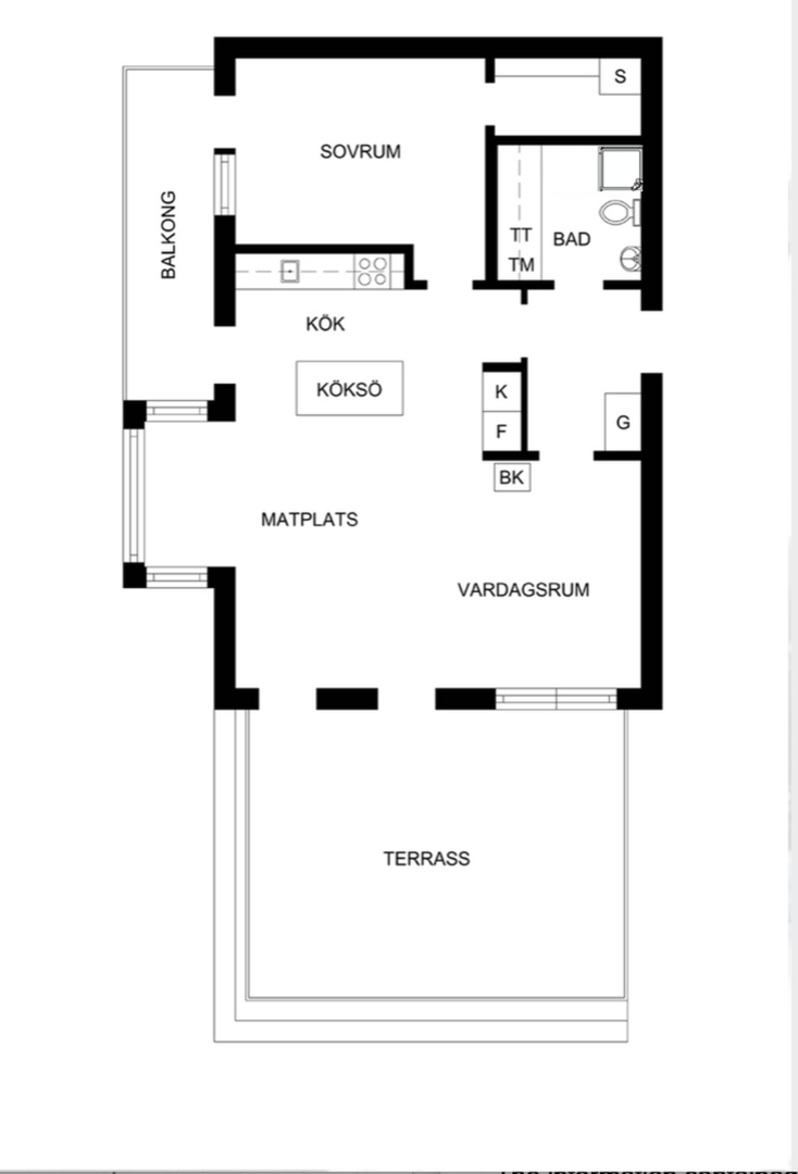 Planlösning från Tollareslingan 7, 9/9tr, Kommande i Tollare, Nacka