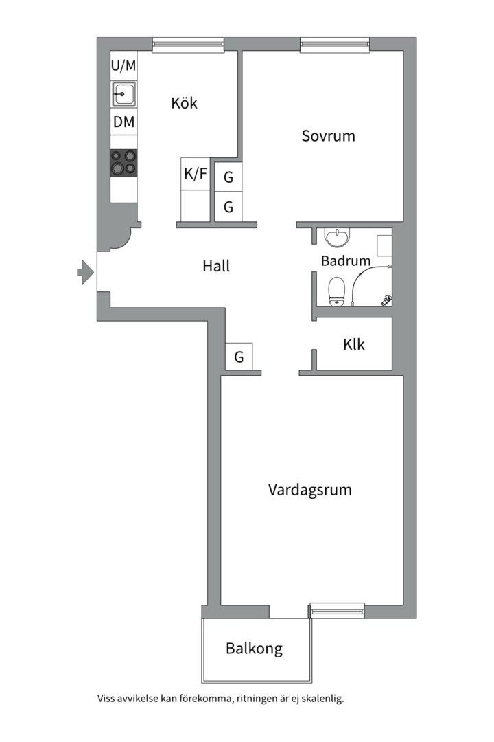 Planlösning från Norrtäljegatan 20B, Kommande i Fålhagen, Uppsala