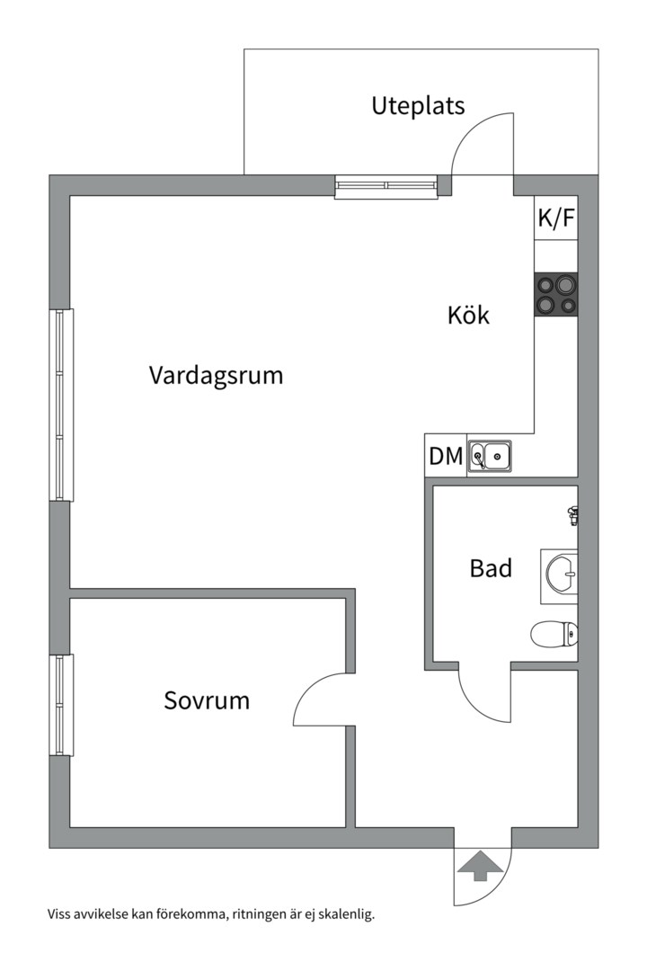 Planlösning från Ringvägen 3B, Till salu i Östhammar, Östhammar