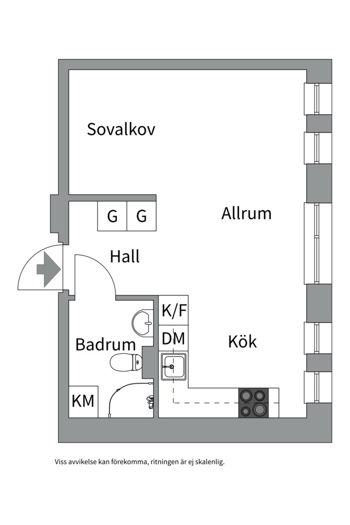 Planlösning från Responsgatan 14, Till salu i Midsommarkransen - Telefonplan, Stockholm