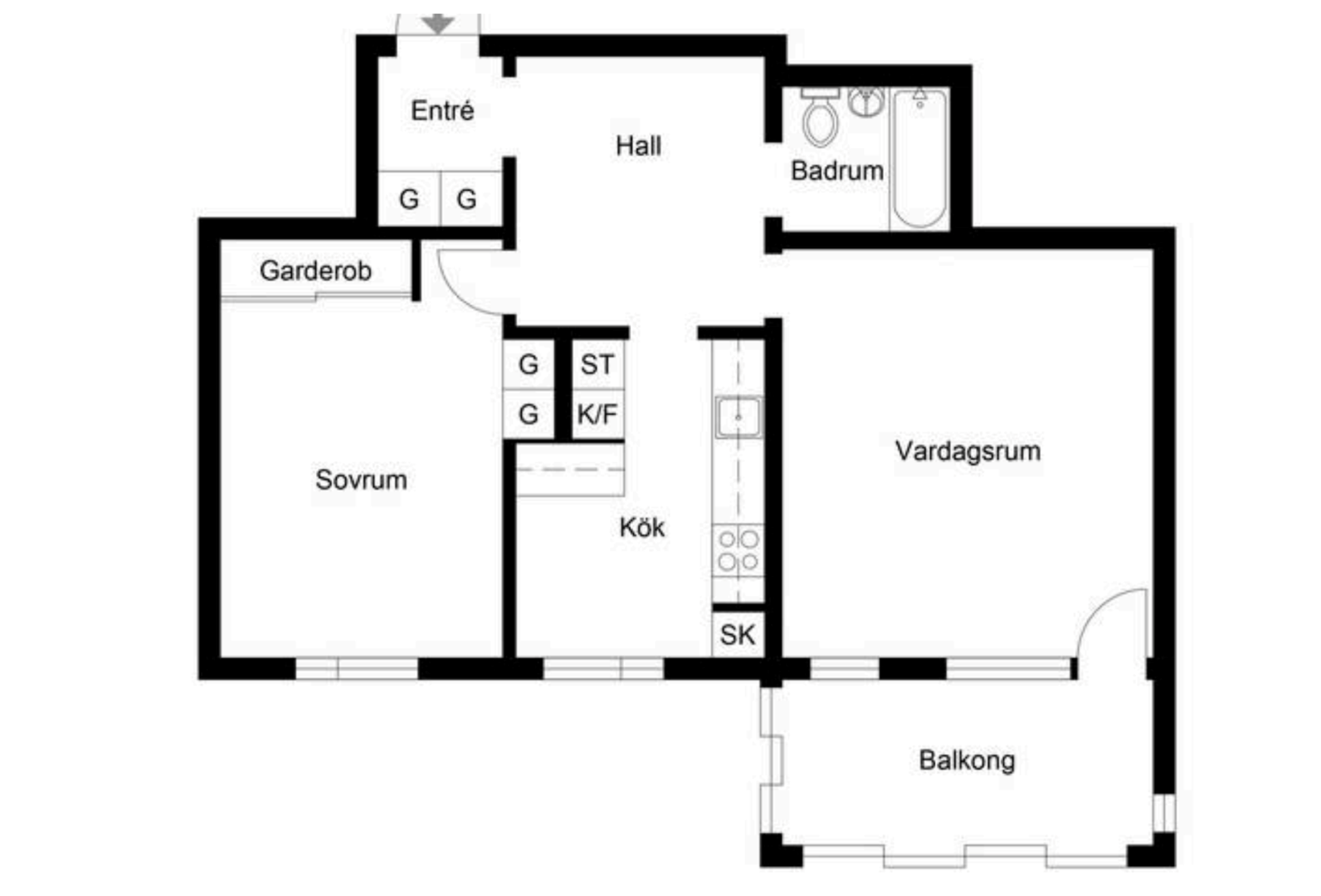 Planlösning från Virebergsvägen 11, Till salu i Vireberg, Solna