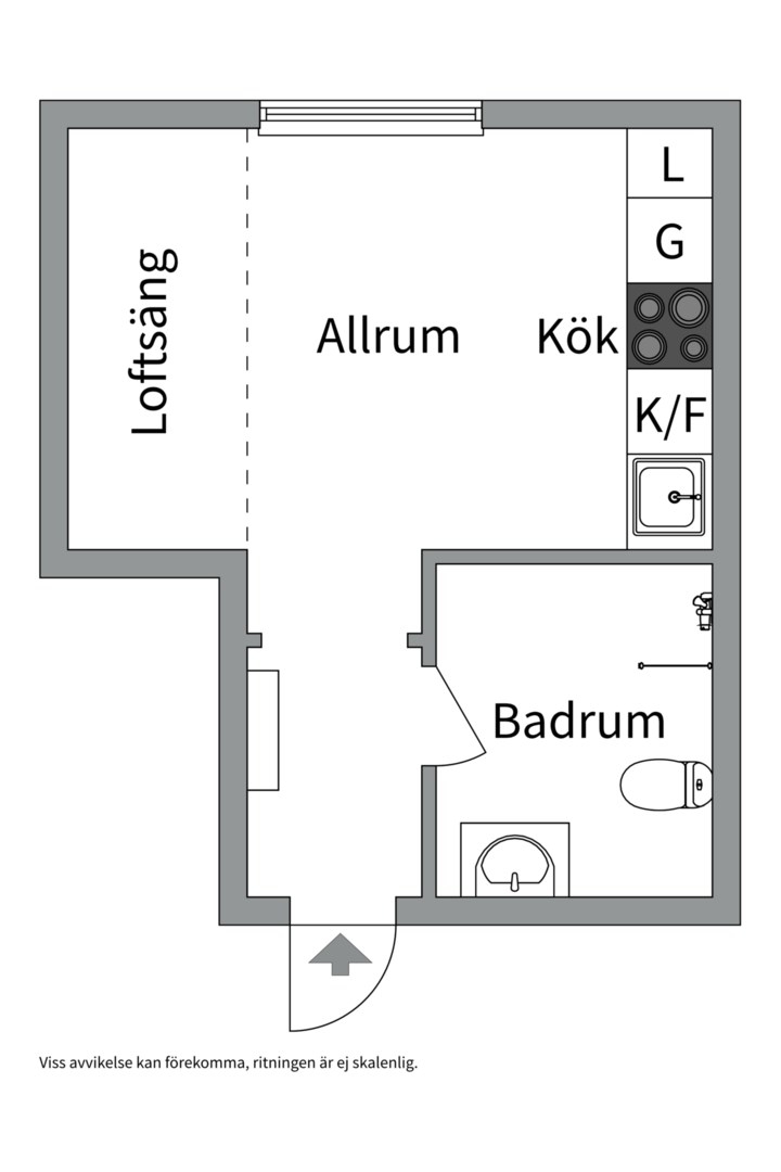 Planlösning från Börjegatan 1B, Till salu i Främre Luthagen, Uppsala
