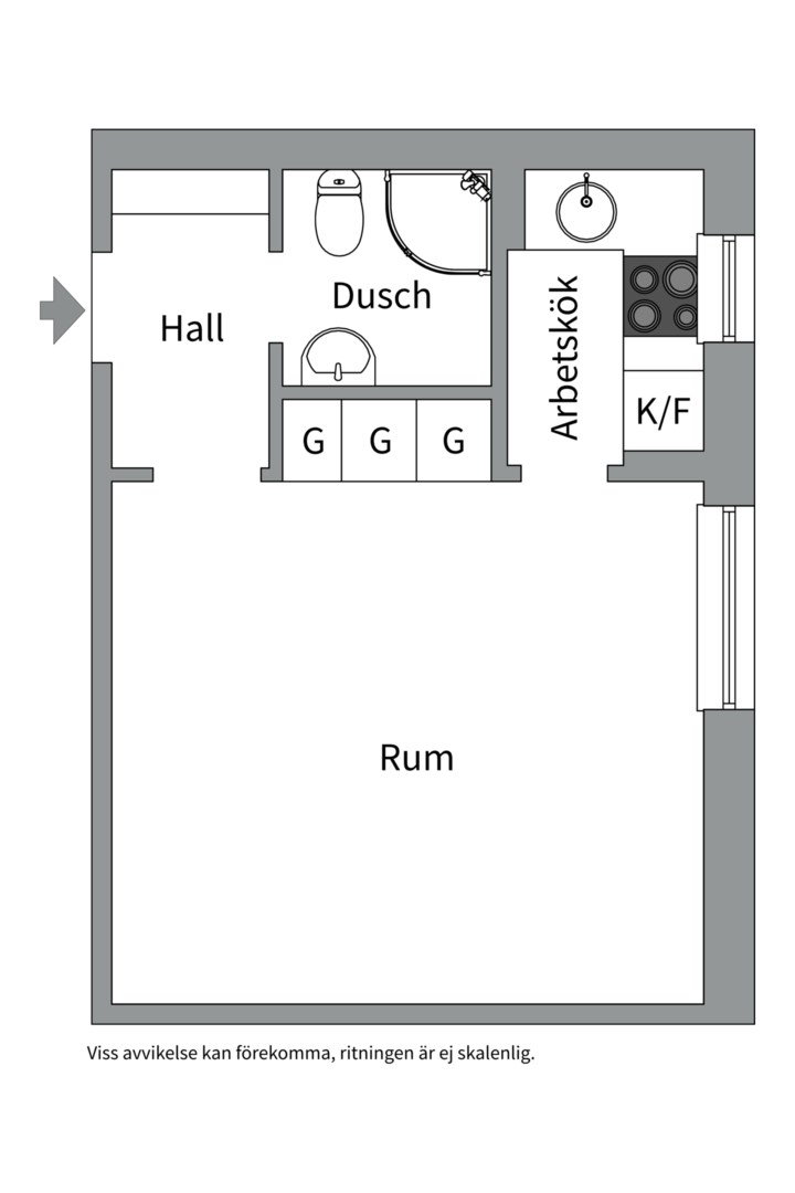 Planlösning från Storgatan 6, Till salu i Centrum, Uppsala