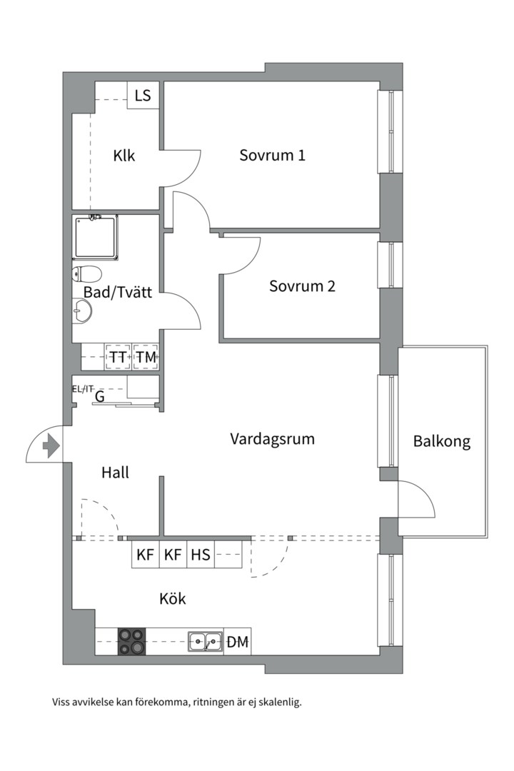 Planlösning från Otto Myrbergs väg 4B, Såld i Rickomberga, Uppsala