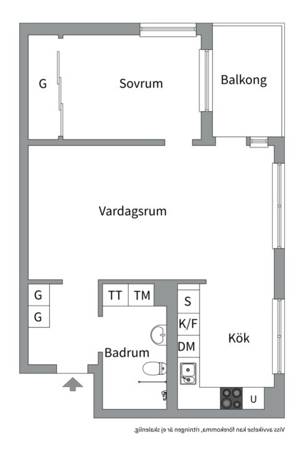 Planlösning från Ulriksborgsgatan 9, Kommande i Kungsholmen, Stockholm
