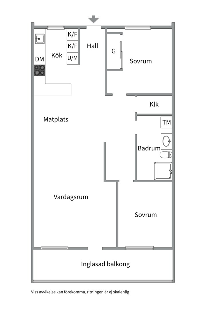 Planlösning från Karin Boyegatan 4E, Kommande i Löten, Uppsala