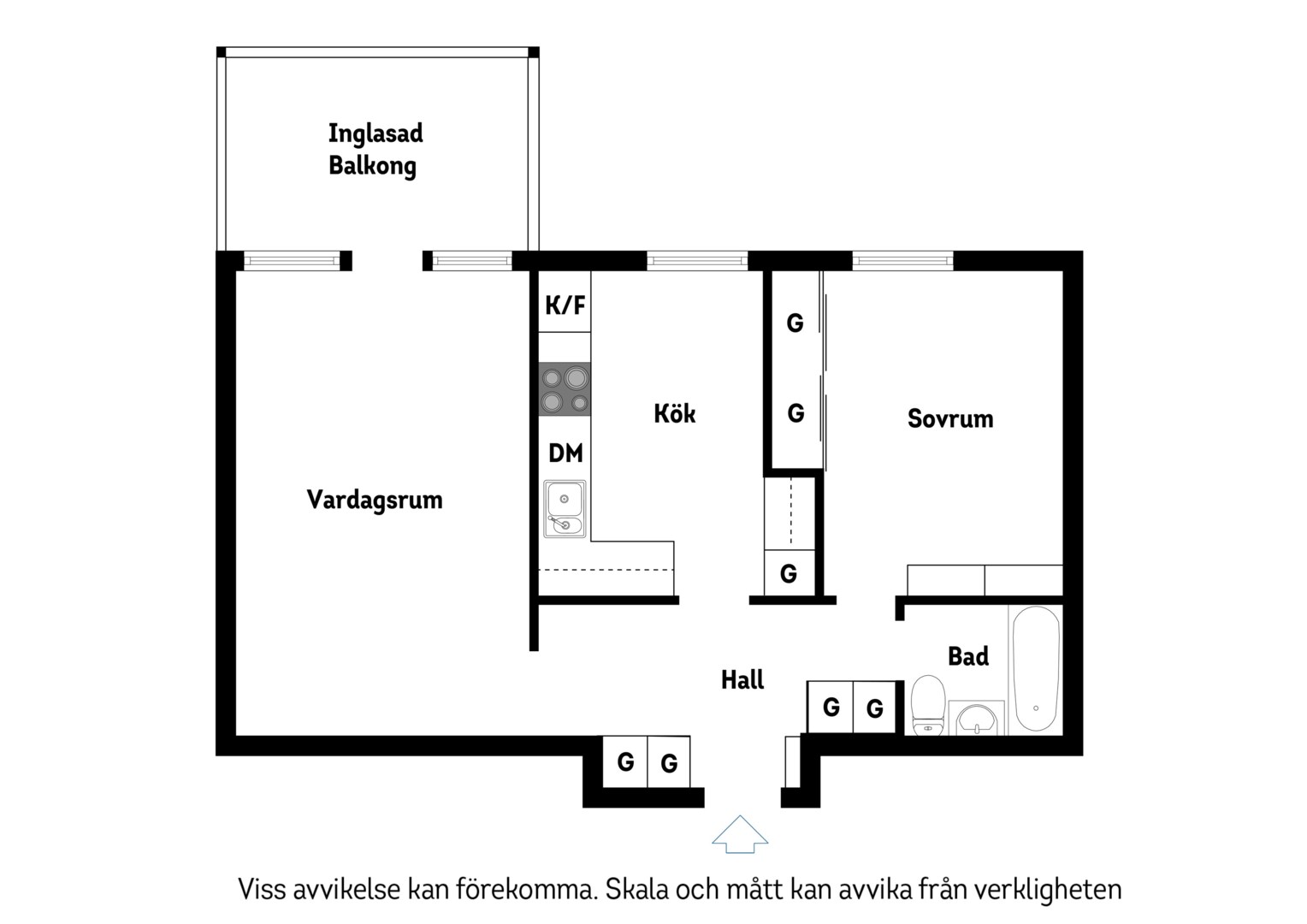Planlösning från Björnstigen 103, Såld i Bergshamra, Solna