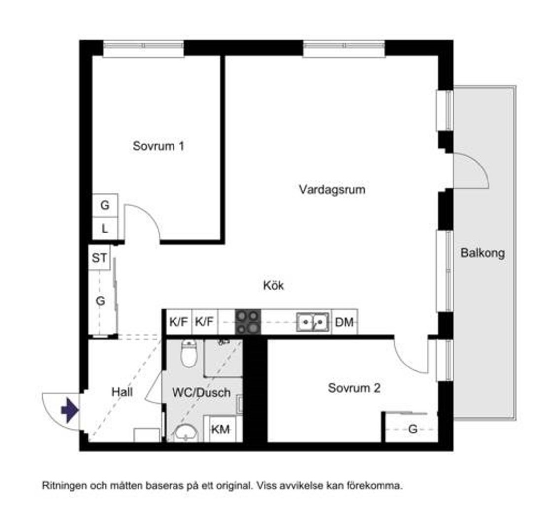 Planlösning från Årstaskogs Väg 10, Kommande i Liljeholmen - Liljeholmskajen, Stockholm