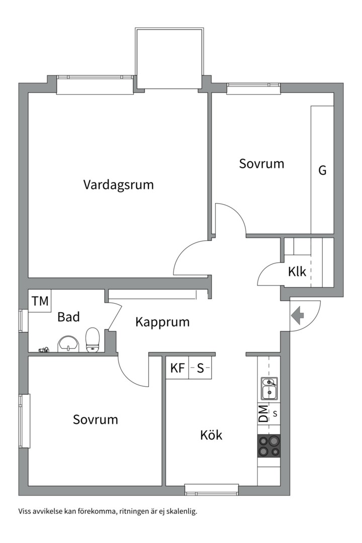 Planlösning från Elsa Borgs gata 62, Till salu i Fruängen, Stockholm